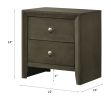 ACME Ilana Nightstand, Gray Finish 28473