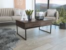 Luxor Lift Top Coffee Table With Drawer -Dark Walnut