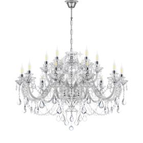 18 Lights K9 Crystal Chandelier Lighting Black Crystal Ceiling Lamp Home Decor