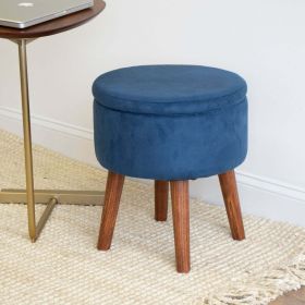 Sloan 16" Velour Round Storage Ottoman