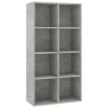 Book Cabinet/Sideboard Concrete Gray 26"x11.8"x51.2" Engineered Wood