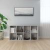 Book Cabinet/Sideboard Concrete Gray 26"x11.8"x51.2" Engineered Wood