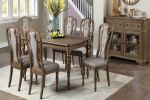 Set of 2 Dining Chairs Upholstered Tufted unique Design Chairs Back Cushion Seat Dining Room Brown