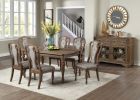 Set of 2 Dining Chairs Upholstered Tufted unique Design Chairs Back Cushion Seat Dining Room Brown