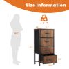 Drawers Dresser Chest of Drawers,Metal Frame and Wood Top,4bc,Brown