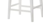 Sasha White Counter Height Stool with Upholstered Seat