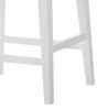 Sasha White Counter Height Stool with Upholstered Seat