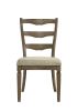 ACME Parfield Side Chair (Set-2), Fabric & Weathered Oak Finish DN01808