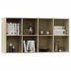 Book Cabinet/Sideboard Sonoma Oak 26"x11.8"x51.2" Engineered Wood