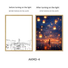 Couple Watch Fireworks Healing Lighting Painting Small Night Lamp Pendulum Painting (Option: AKMD 10-Large Style 1)