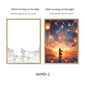 Couple Watch Fireworks Healing Lighting Painting Small Night Lamp Pendulum Painting (Option: AKMD2-Large Style 1)