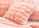 Rabbit Velvet Blanket Thickened Double-sided Fleece Bedroom Cover Blanket (Option: Dehaired Angora Pink-45x45cm)