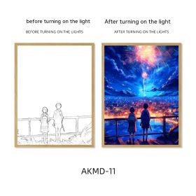 Couple Watch Fireworks Healing Lighting Painting Small Night Lamp Pendulum Painting (Option: AKMD 11-Small Size Style 3)