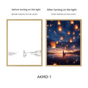 Couple Watch Fireworks Healing Lighting Painting Small Night Lamp Pendulum Painting (Option: AKMD1-Small Size Style 3)