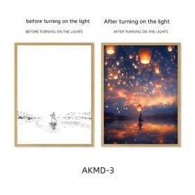 Couple Watch Fireworks Healing Lighting Painting Small Night Lamp Pendulum Painting (Option: AKMD3-Small Size Style 3)