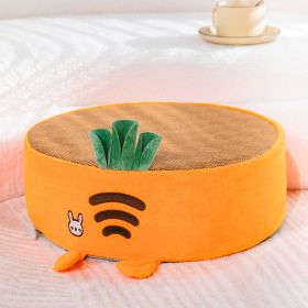 Bedroom And Household Office Thickened Cushion (Option: Round Summer Mat Carrot-See Color)