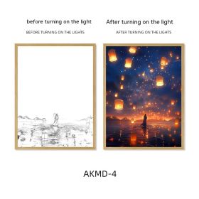 Couple Watch Fireworks Healing Lighting Painting Small Night Lamp Pendulum Painting (Option: AKMD 10-Small Size Style 4)