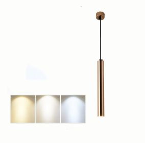 French Gold Long Cylindrical Chandelier (Option: 6x20CM Spotlight)