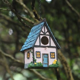 Garden Garden Decorations Arrangement Crafts Ornaments (Option: Pink Grass House Bird House)