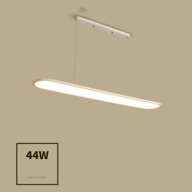 Modern Simple Creative Strip Bar Led Office Lighting Restaurant Chandelier (Option: White large-Tricolor)