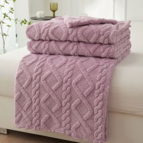 Four Seasons Air Conditioning Sofa Blanket (Option: Light Purple-70x100cm Bare Blanket)