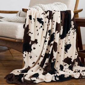 Digital Cows Pattern Printing Flannel Blanket (Option: 1 Style-70x100cm)