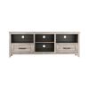 WESOME 70.08 Inch Length Black TV Stand for Living Room and Bedroom;  with 2 Drawers and 4 High-Capacity Storage Compartment.