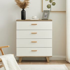 Drawer Dresser cabinet barcabinet, Buffet Sideboard Storage Cabinet, Buffet Server Console Tablestorge cabinetsolid Solid wood handle table leg for Di (Color: White Oak)