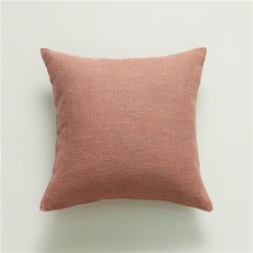 Cotton And Linen Tassel Handmade Pillow Cover (Option: 45x45cm Without Core-Dirty Pink)