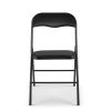 White/Black Plastic Folding Chair for Wedding Commercial Events Stackable Folding Chairs with Padded Cushion Seat