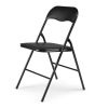 White/Black Plastic Folding Chair for Wedding Commercial Events Stackable Folding Chairs with Padded Cushion Seat