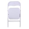 White/Black Plastic Folding Chair for Wedding Commercial Events Stackable Folding Chairs with Padded Cushion Seat