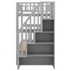 Twin over Twin Bunk Bed with Trundle and Storage