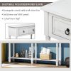 Console Table Sofa Table for Entryway with Drawers and Long Shelf Rectangular