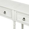 Console Table Sofa Table for Entryway with Drawers and Long Shelf Rectangular