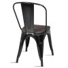 18 Inch Set of 4 Metal Dining Chair with Stackable Design