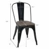 18 Inch Set of 4 Metal Dining Chair with Stackable Design