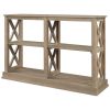 Console Table with 3-Tier Open Storage Spaces and 'X' Legs, Narrow Sofa Entry Table for Living Room, Entryway and Hallway