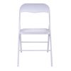 White/Black Plastic Folding Chair for Wedding Commercial Events Stackable Folding Chairs with Padded Cushion Seat