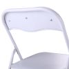 White/Black Plastic Folding Chair for Wedding Commercial Events Stackable Folding Chairs with Padded Cushion Seat