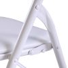 White/Black Plastic Folding Chair for Wedding Commercial Events Stackable Folding Chairs with Padded Cushion Seat