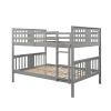 Full over Full Bunk Bed with Ladder for Bedroom;  Guest Room Furniture