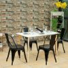 18 Inch Set of 4 Metal Dining Chair with Stackable Design