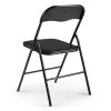 White/Black Plastic Folding Chair for Wedding Commercial Events Stackable Folding Chairs with Padded Cushion Seat