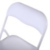 White/Black Plastic Folding Chair for Wedding Commercial Events Stackable Folding Chairs with Padded Cushion Seat