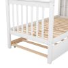 Twin over Twin Bunk Bed with Trundle and Storage