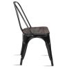 18 Inch Set of 4 Metal Dining Chair with Stackable Design