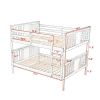 Full over Full Bunk Bed with Ladder for Bedroom;  Guest Room Furniture