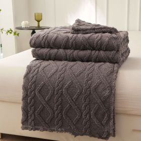 Four Seasons Air Conditioning Sofa Blanket (Option: Dark Gray-70x100cm Bare Blanket)