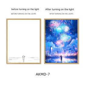 Couple Watch Fireworks Healing Lighting Painting Small Night Lamp Pendulum Painting (Option: AKMD7-Large Style 4)